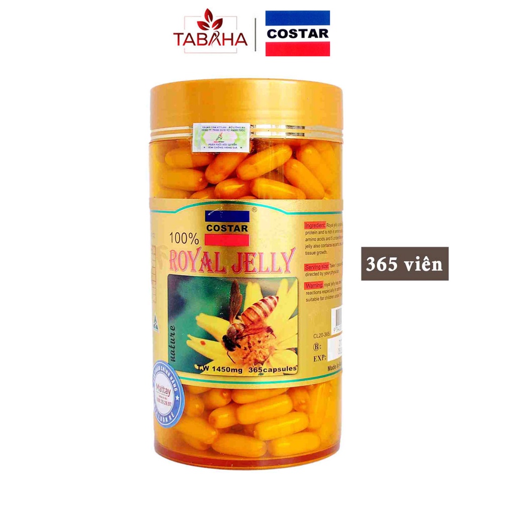 Viên Uống Sữa Ong Chúa Úc Costar Royal Jelly Soft Gel Capsules 1450mg