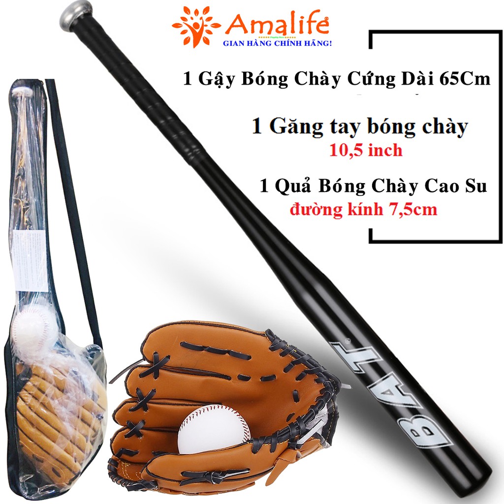 Bộ Đồ Chơi Bóng Chày Mini Cho Trẻ Em Từ 5 – 15 Tuổi Chính Hãng Amalife - Kèm Gậy Bóng Chày Cao Cấp