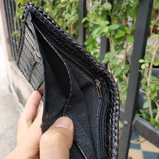Bóp Nam Dáng Đứng Gù Cá Sấu [2 MẶT DA CÁ SẤU ĐAN VIỀN CHẮC CHẮN VÀ SANG TRỌNG]