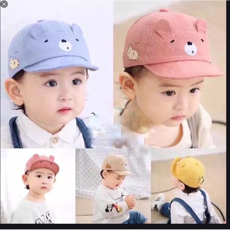 Mũ/Nón cho bé hình tai gấu mẫu mới 4m - 18 tháng