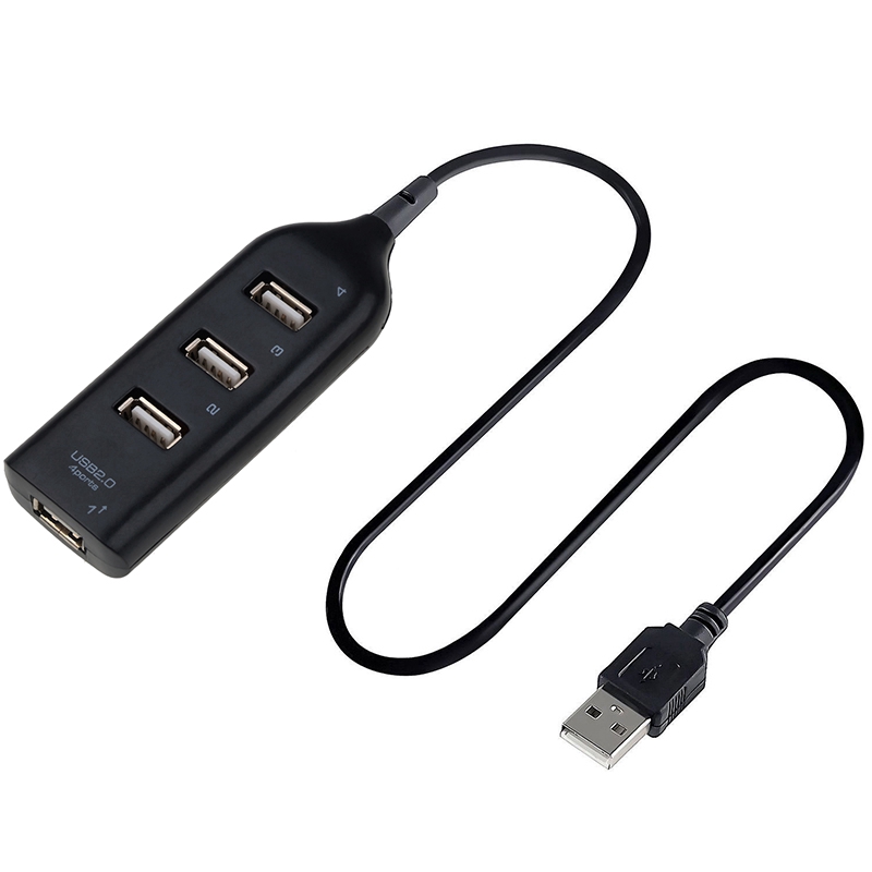 Bộ điều hợp Hub 4 cổng tốc độ cao cổng USB 2.0 cho máy tính PC Laptop táo