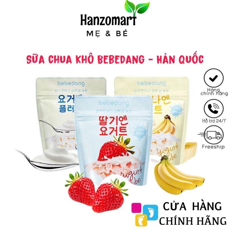 Sữa chua khô hoa quả phô mai Bebedang / Samto sấy lạnh Hàn Quốc ăn dặm 6m+