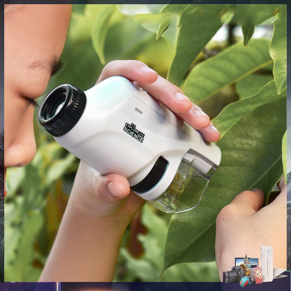 Kính Hiển Vi Cầm Tay Độ Phóng Đại 60X-120X Kèm Đèn LED