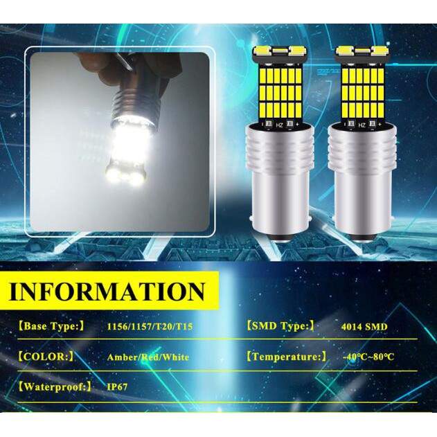 Đèn tín hiệu dự phòng Lymoyo LED 4014 45 SMD T15 W16W T20 W21/5W 7443 W21W 7440 W21/5W BA15S P21W PY21W