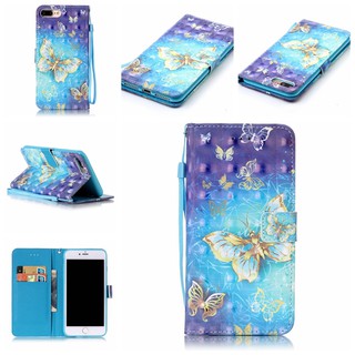3D painted leather phone case for Apple iphone 7/8/7 Plus/8 Plus