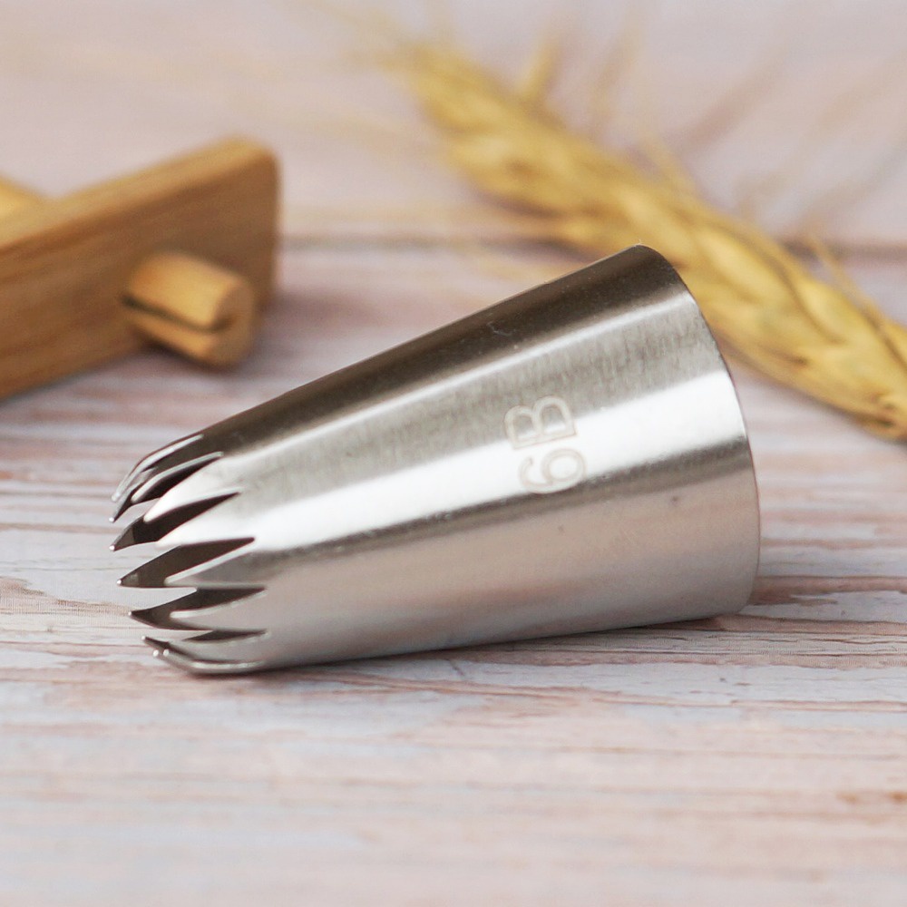 #Đuôi Bắt Bông Kem Trang Trí Bánh 6B Bằng Thép Không Gỉ