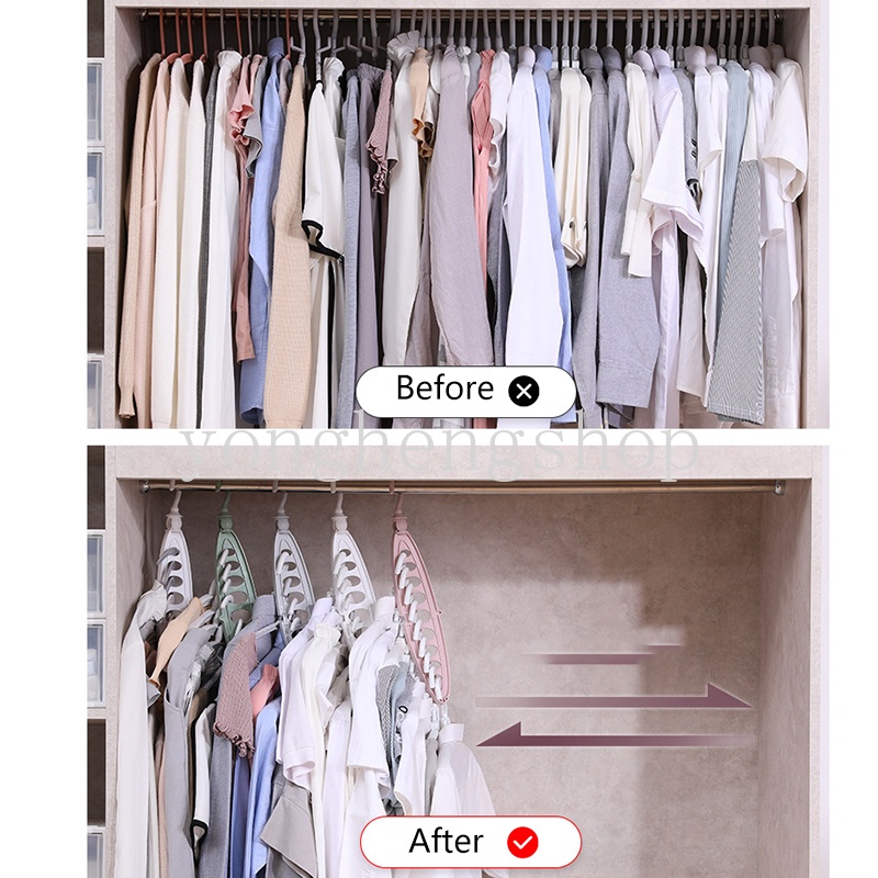 Móc Treo Quần Áo Xoay Được Chống Trượt Tiết Kiệm Không Gian