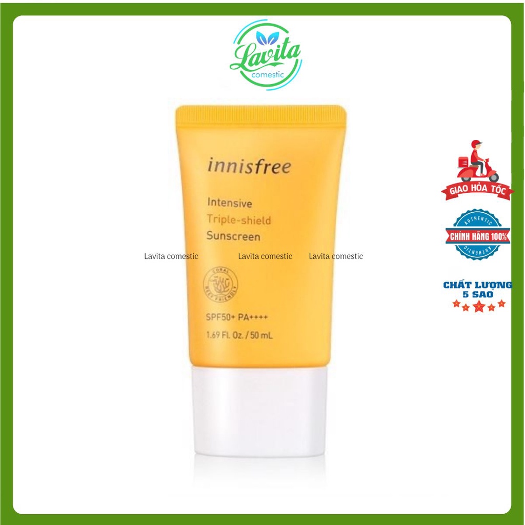 Kem chống nắng Innisfree triple shield mini + Fullsize