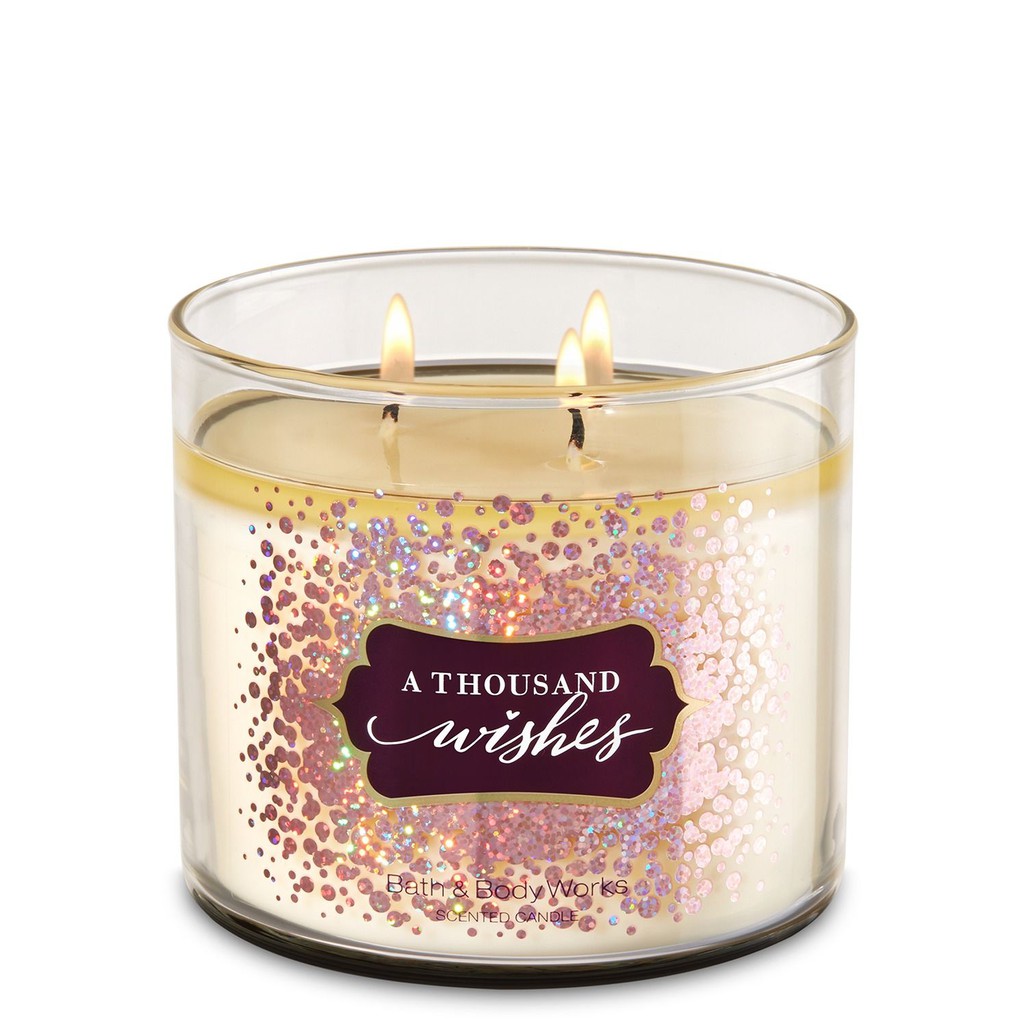Nến thơm 3 tim thư giãn A Thousand Wishes - Bath &amp; Body Works (411g)