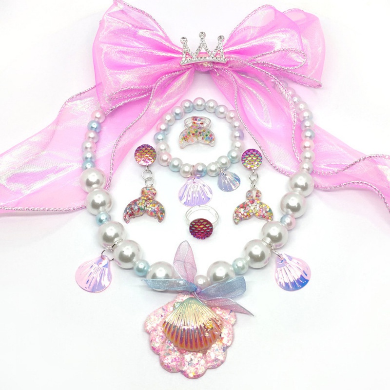 DISNEY Đầm Hóa Trang Nàng Tiên Cá Ariel Phong Cách Halloween Cho Bé Gái