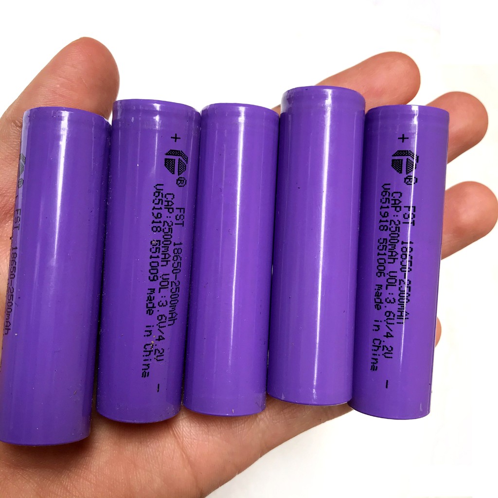 Cell pin 18650 zin mới 100% dung lượng 2500 mAh 5C gắn máy khoan, máy mài, laptop