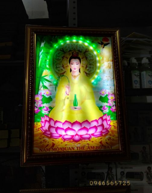 Hào quang Quan Âm 25x35cm, 30x40cm, 35x50cm