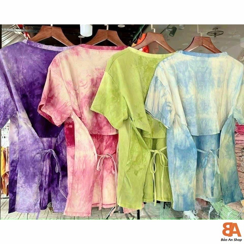 Áo thun nữ kiểu hở lưng phối dây cột from rỗng ( hàng y hình)