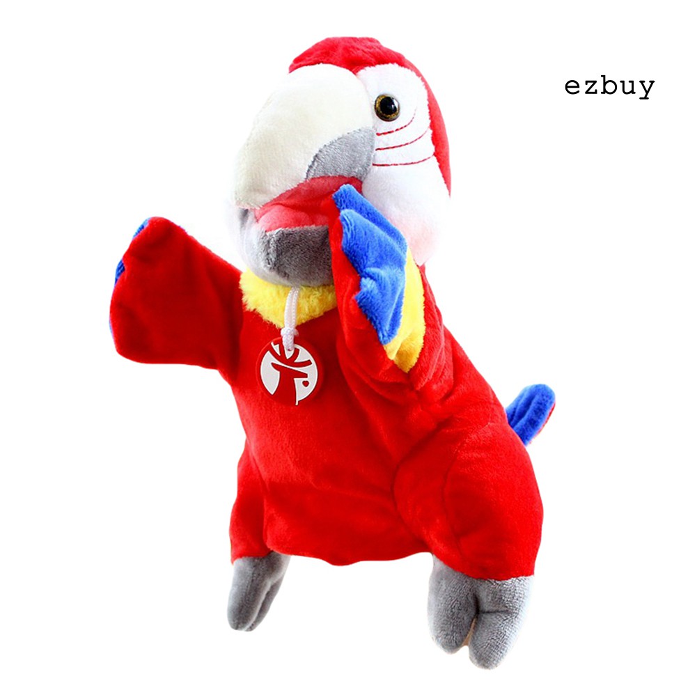 Đồ chơi con rối đeo tay hình chú vẹt nhồi bông dễ thương