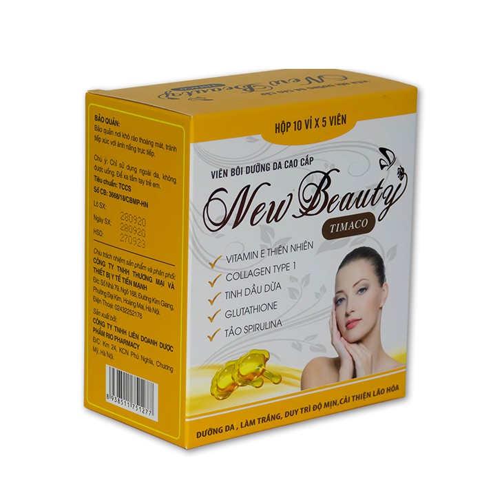 Viên bôi dưỡng da cao cấp New Beauty Timaco  - hộp 50 viên