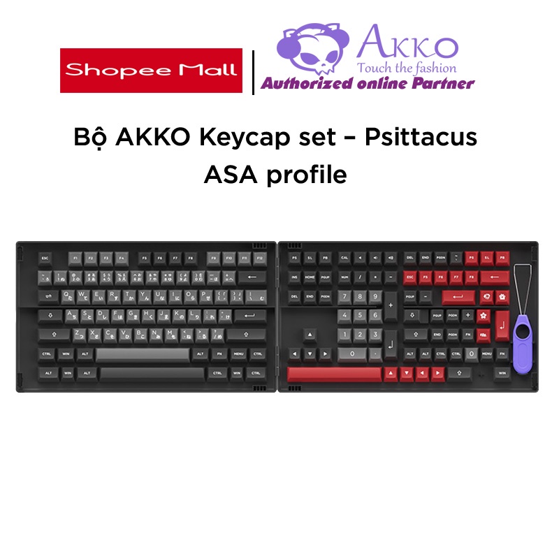 Bộ keycap AKKO – Psittacus (PBT Double-Shot/ASA profile/158 nút)