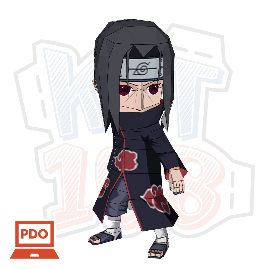 Mô hình giấy Anime Game Chibi Itachi Uchiha - Naruto