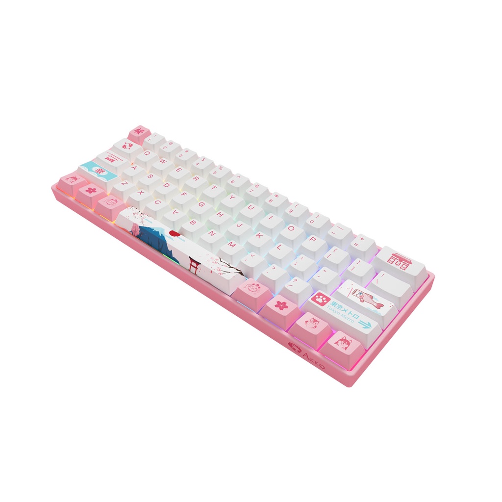 Bàn phím cơ AKKO 3061 World Tour Tokyo R2 (Hotswap / Gateron sw Pre-Lubed / RGB / Foam tiêu âm) - Hàng chính hãng