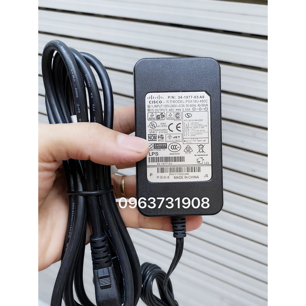 Nguồn wifi cisco 48V-0.38A chính hãng