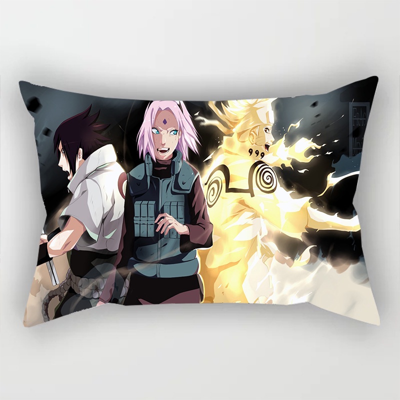 Vỏ gối in họa tiết nhân vật anime Naruto kích thước 50x30cm thời trang