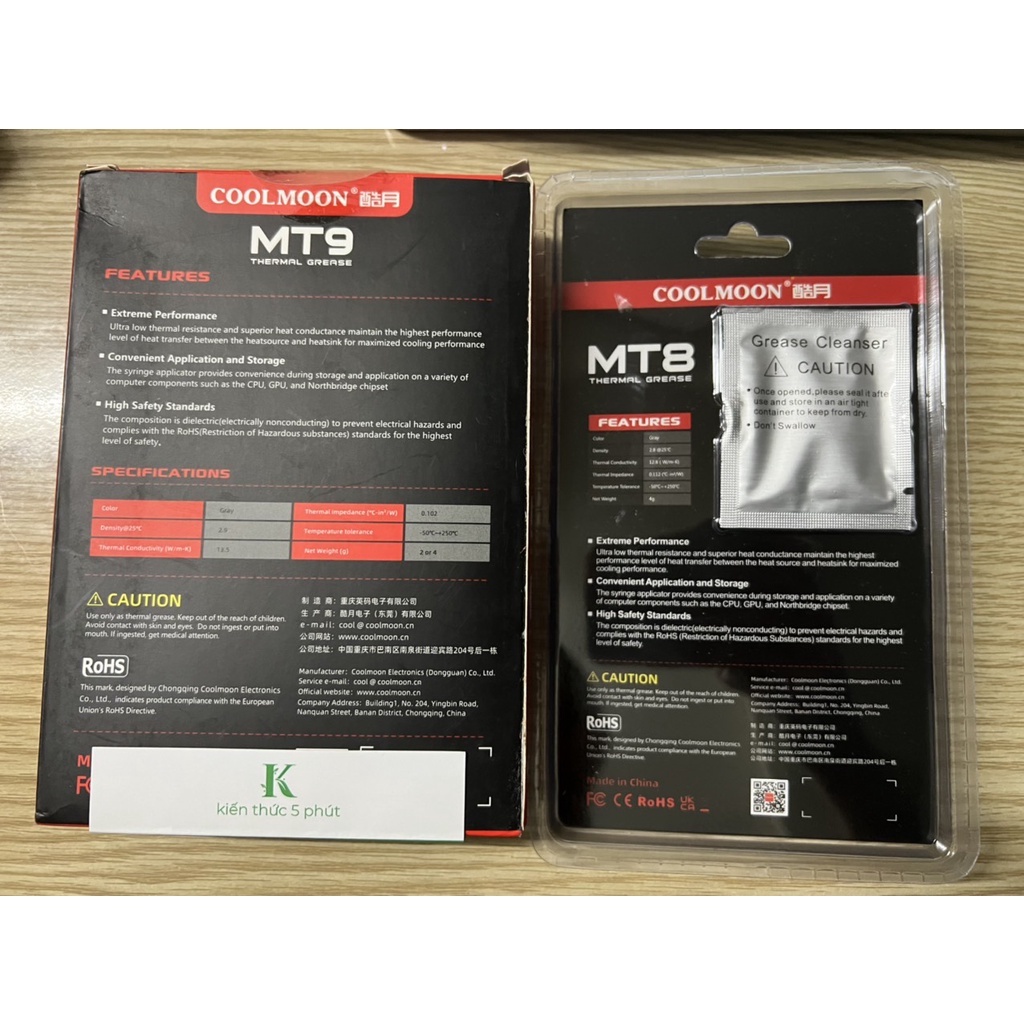 Keo Tản Nhiệt CPU, VGA Cho Máy Tính Laptop,  Coolmoon MT8 MT9 Hàng Chính Hãng PKTN