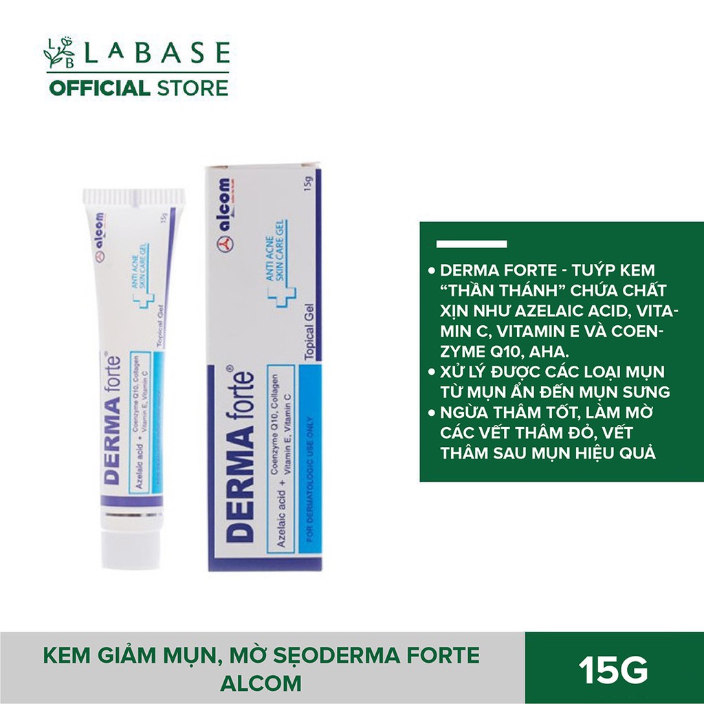 Kem giảm mụn, mờ thâm sẹo Derma Forte Alcom 15g