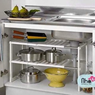 Kệ gầm bếp thông minh có điều chỉnh độ dài