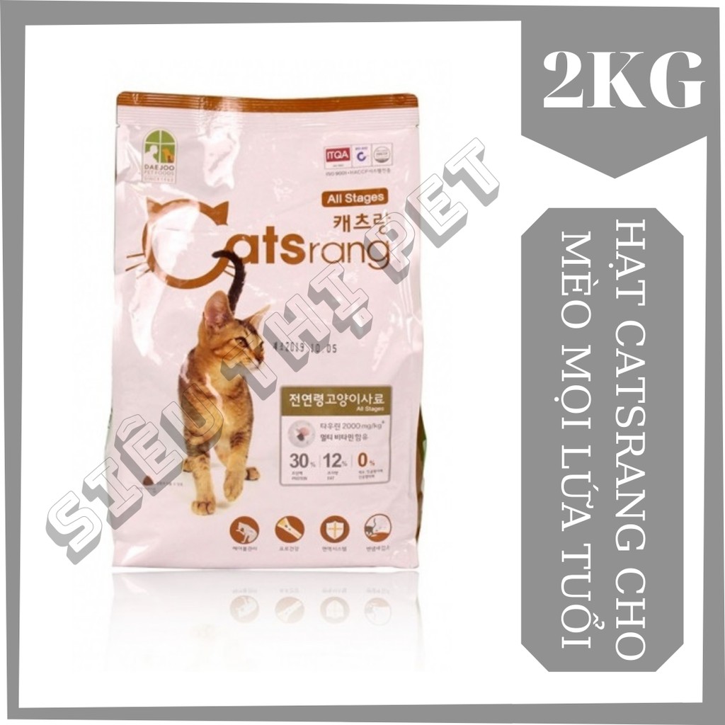 (DINH DƯỠNG) Hạt mèo dành cho mội lứa tuổi 2kg  Catsrang