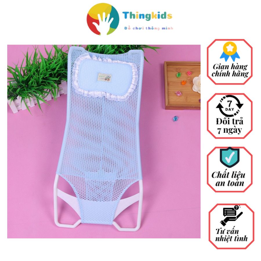 Lưới tắm cho bé sơ sinh có kèm gối đầu cho bé Kích thước: 25 - 60cm - Thingkids