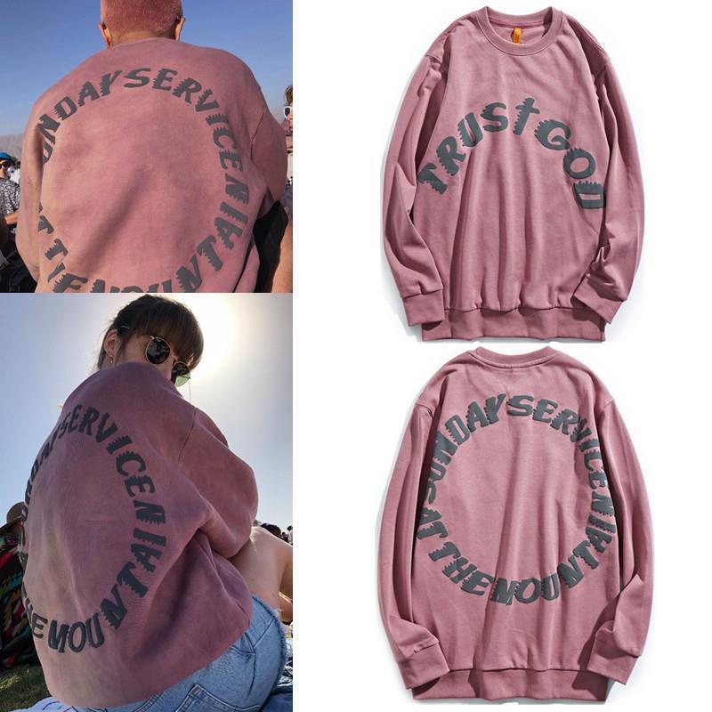 Áo sweater nam dáng rộng in chữ phong cách Âu Mỹ