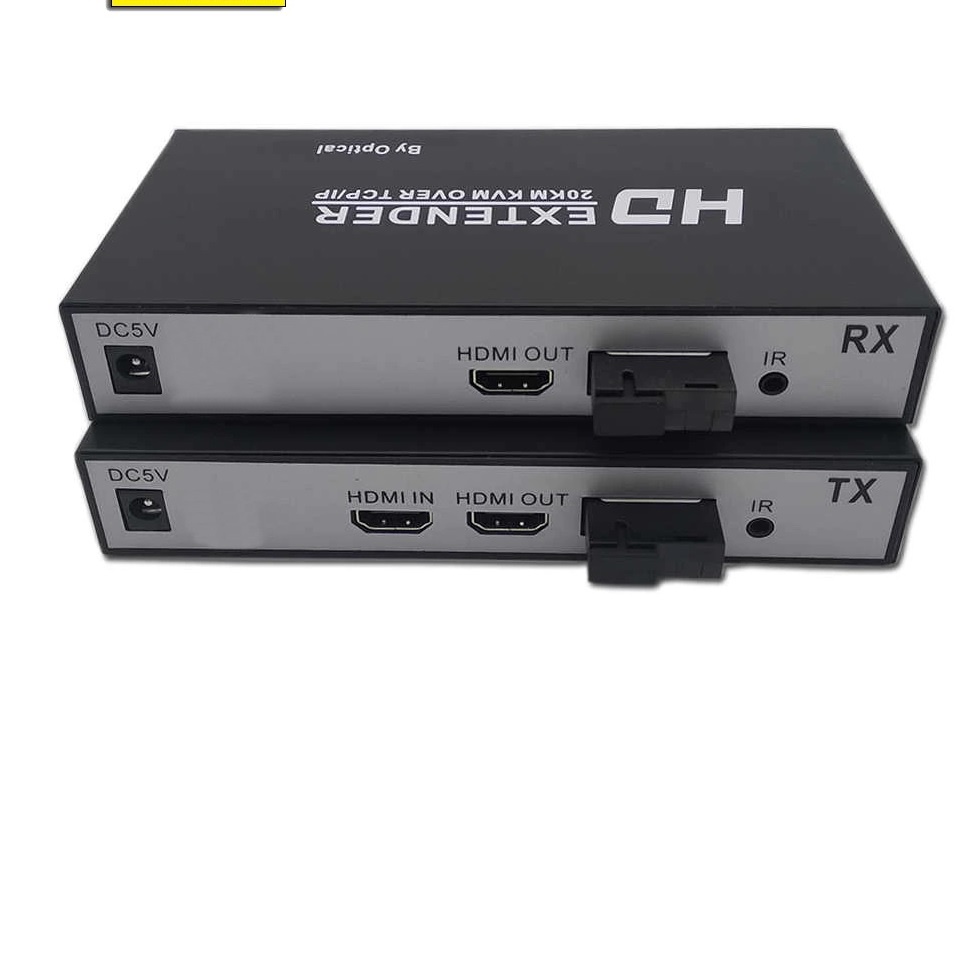 (Hỗ Trợ 2 Cổng HDMI) Bộ Kéo Dài HDMI Qua Dây Quang Xa 20KM KVM TCP/IP - Bộ Kéo Dài HDMI