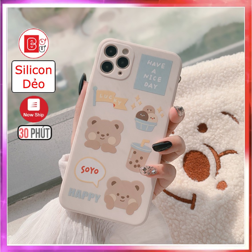Ốp lưng Iphone GấuSoyo,Ốp Điện Thoại,ốp iphone  7/7plus/8/8plus/x/xs/xsmas/11/11pro/12/12promax-Bơ Bư