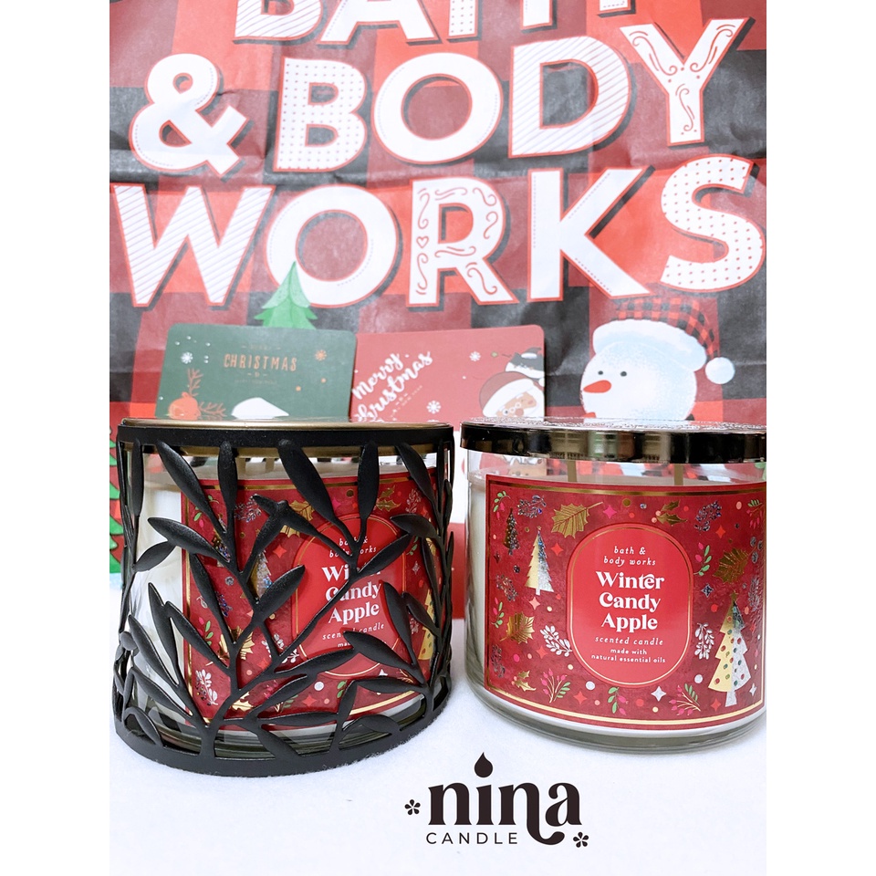 Chân nến 3 bấc Vine Leaf - Candle Holder Bath & Body Works