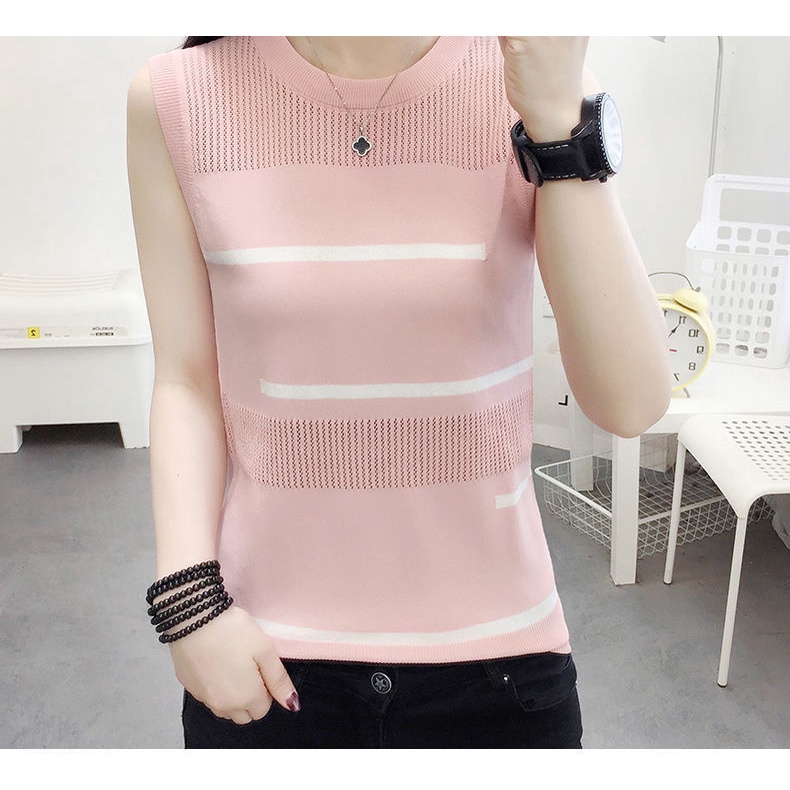 Áo Nữ Không Tay Chất Liệu Lụa Mát Thiết Kế Mới Thời Trang