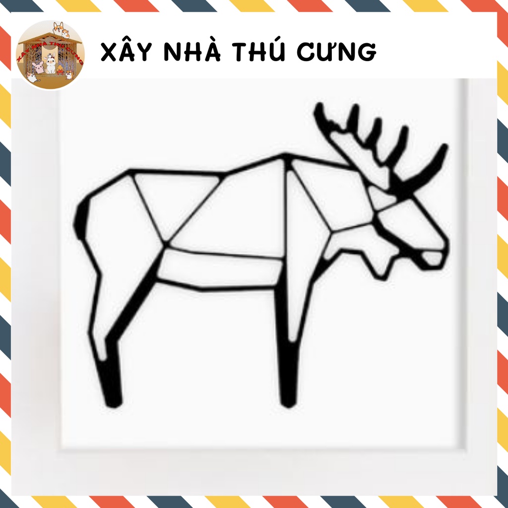 Tranh dán tường dập nổi 3D nhựa cao cấp hình con vật decol - trang trí phòng ngủ, phòng khách, cửa hàng - ms37