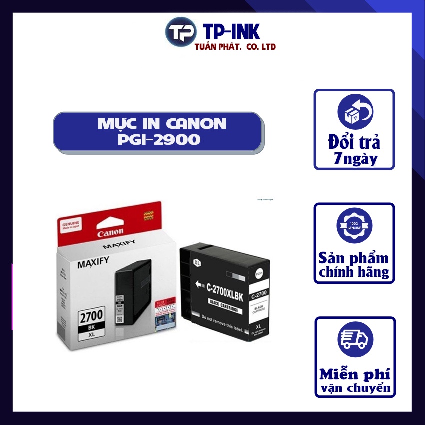[FREESHIP] [CHÍNH HÃNG] Mực in Canon PGI-2700 màu đen - Dùng cho Canon Maxify iB4070/ MB5370/ MB5070