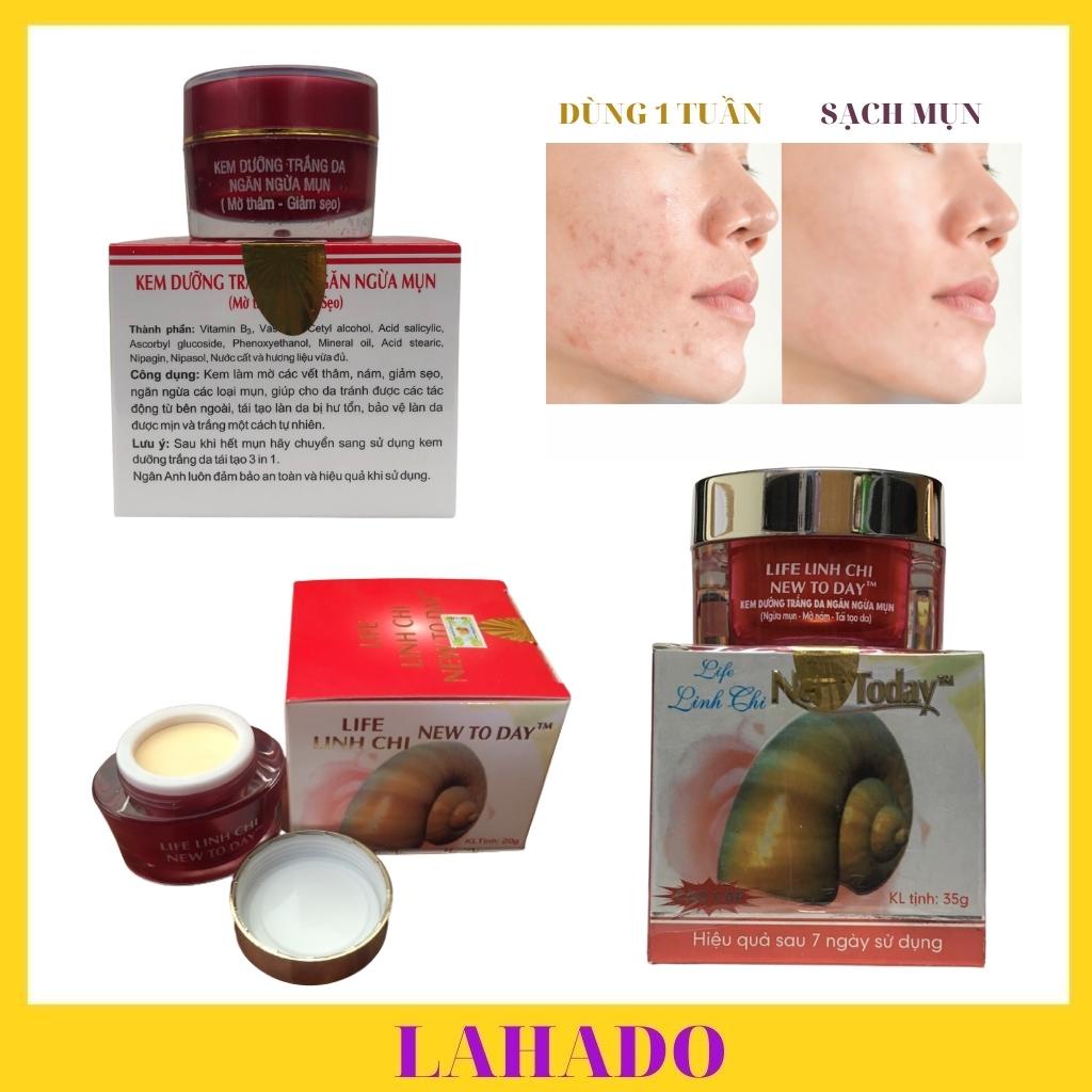 Kem dưỡng trắng da mặt ngừa mụn New Today linh chi 12g