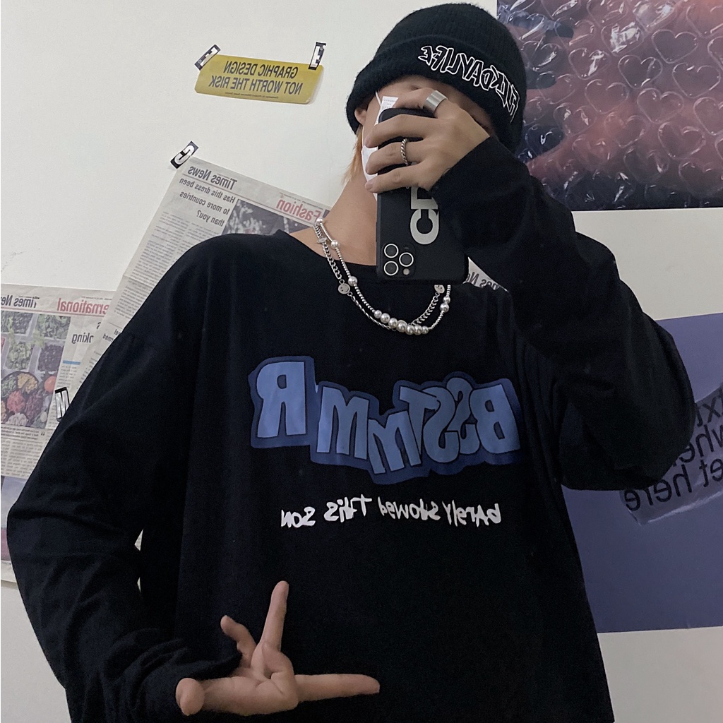 Áo Thun Tay Dài Thời Trang Dành Cho Nam Size M-5Xl