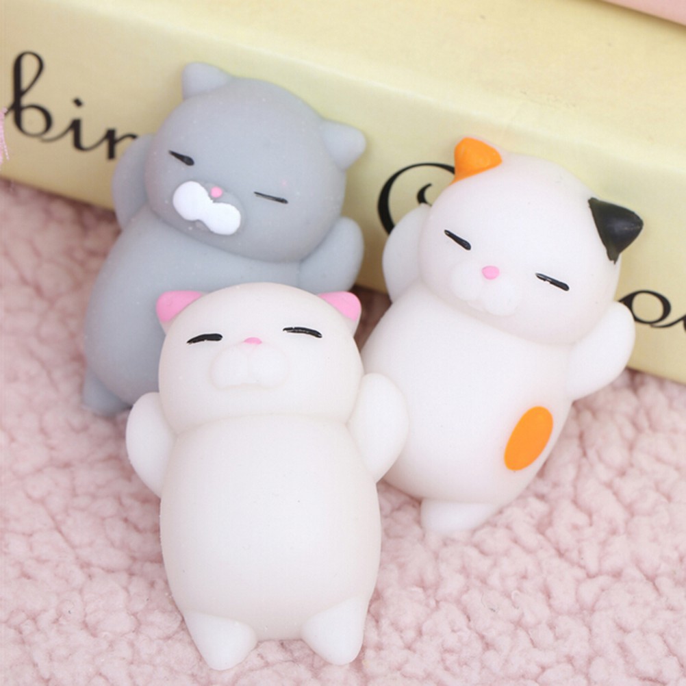Đồ chơi squishy Giảm Stress Hình Mặt Mèo Dễ Thương Cho Bé