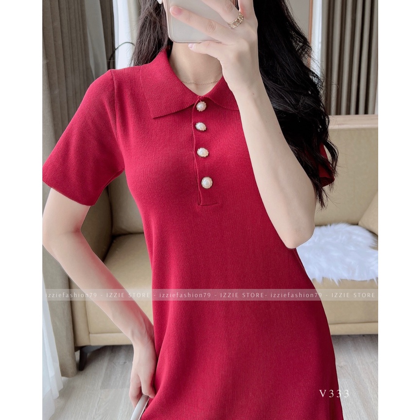 Váy polo basic Izzie V333 form basic, freesize dễ mặc, năng động, trẻ trung