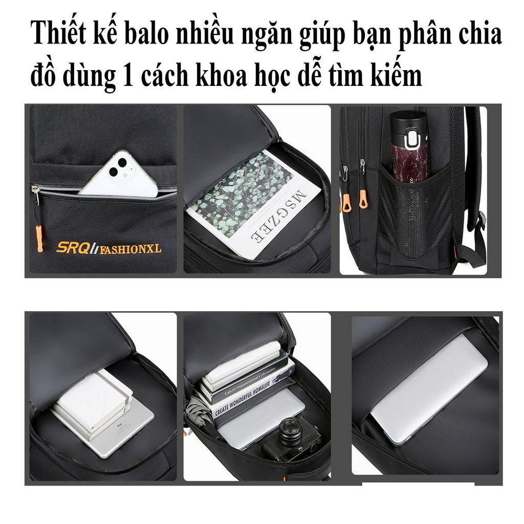 Balo đi học nam nữ cấp 3 đại học nhiều ngăn đựng laptop từ 15.6 in trở lên phản quang chống sốc. Balo đựng laptop