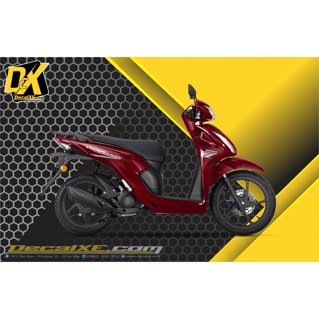 Tem rời dán xe Vision 2020 | Chất Liệu Decal Cao Cấp Chống Nước, Bền Màu, Cắt Khuôn Sẵn Dễ Dán | TRVSI20TK0010