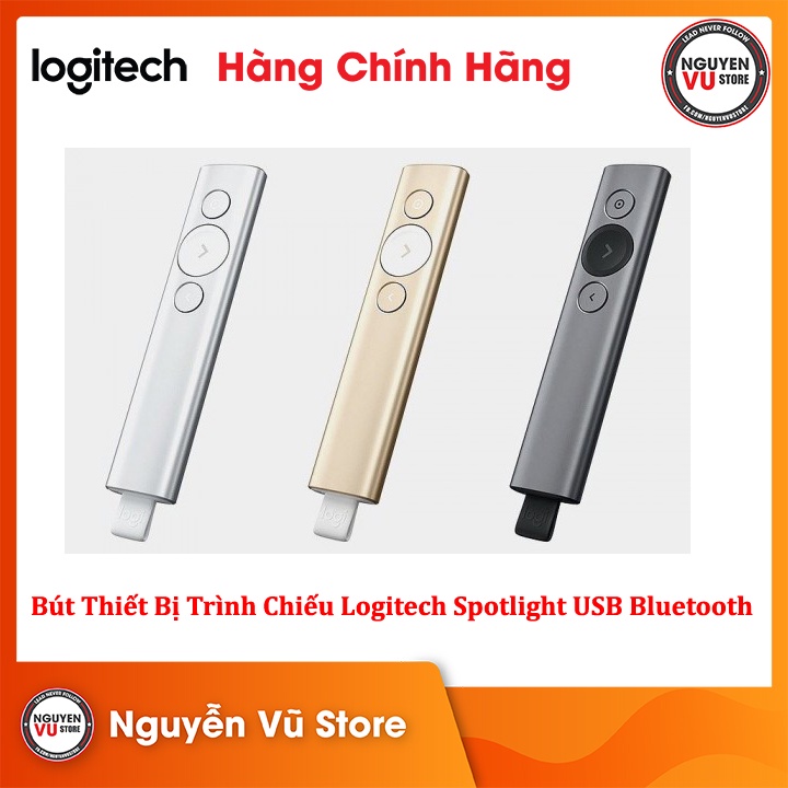 Bút Thiết Bị Trình Chiếu Logitech Spotlight USB Bluetooth - Hàng Chính Hãng