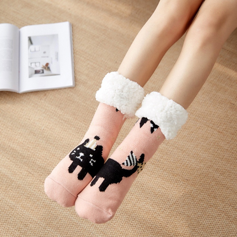 Xiangbao Vớ Dệt Kim Giữ Ấm Chống Trượt Hình Tuần Lộc Giáng Sinh Cho Nữ