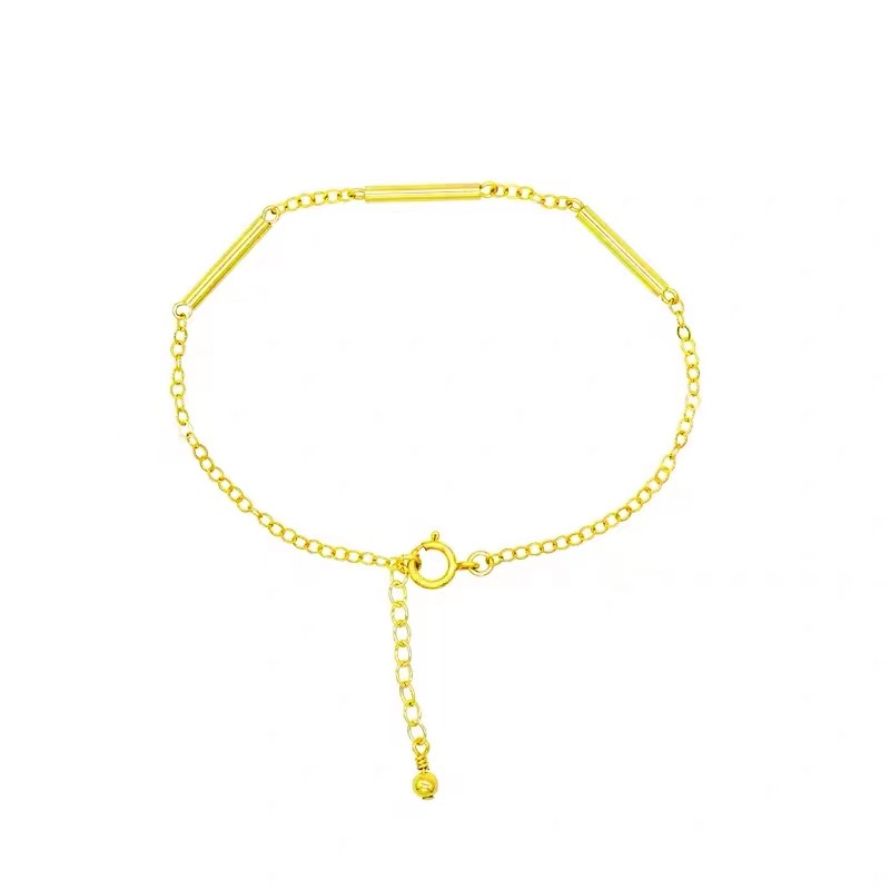 Vòng tay bằng thép titan mạ vàng 18K không phai màu không gây dị ứng chống nước tùy chỉnh phong cách tối giản cao cấp