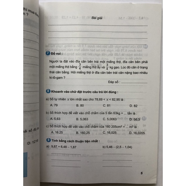 Sách Ôn tập hè Toán - Tiếng việt - Tiếng anh - Lớp 5