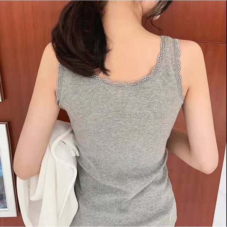 Áo Hai Dây Cổ Chữ V Phối Ren Thời Trang Cho Nữ