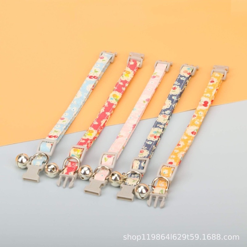 Vòng Cổ Cho Mèo Họa Tiết Đáng Yêu - Lục Lạc Hình Bông Hoa