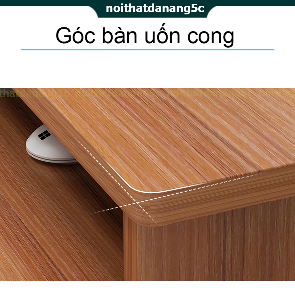 Bàn làm việc, văn phòng tiện ích có ngăn bàn, hộc tủ lưu trữ tài liệu chất liệu gỗ MDF chống ẩm, dễ dàng lau chùi