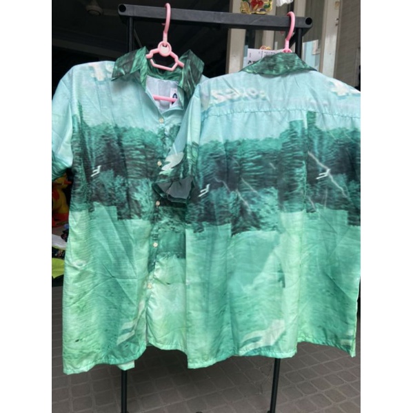 Áo Sơ Mi Tay Ngắn Unisex Cổ Bẻ Phong Cách Hàn Quốc Freesize